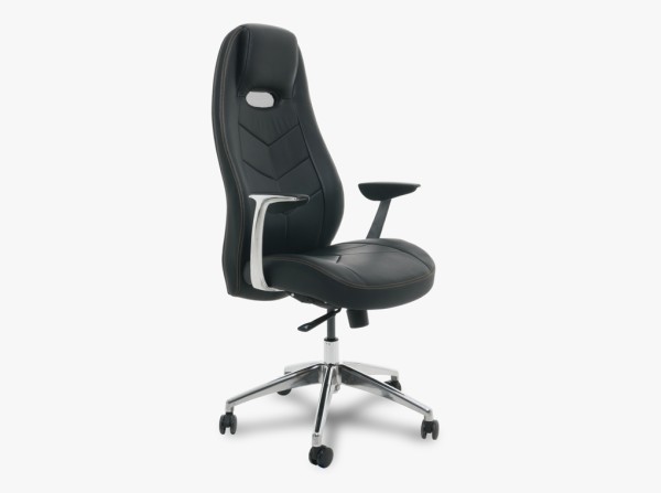 PRIMELINE F102 FEKETE VALÓDI BŐR IRODASZÉK