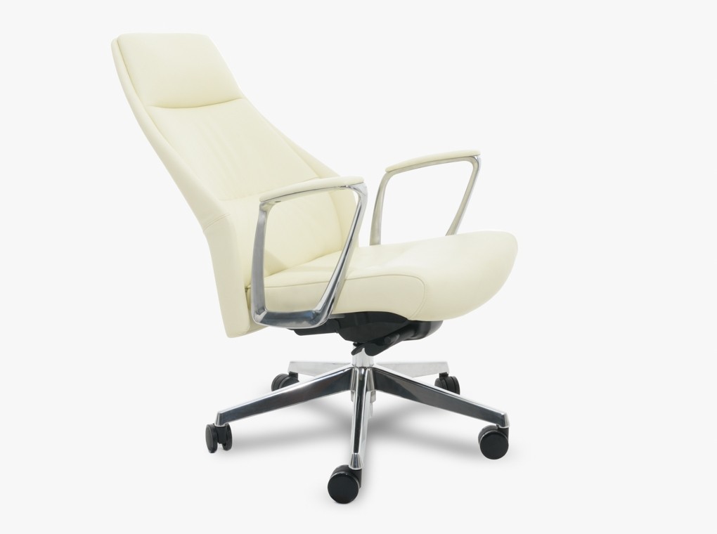 PRIMELINE A1826 KRÉMFEHÉR VALÓDI BŐR IRODASZÉK