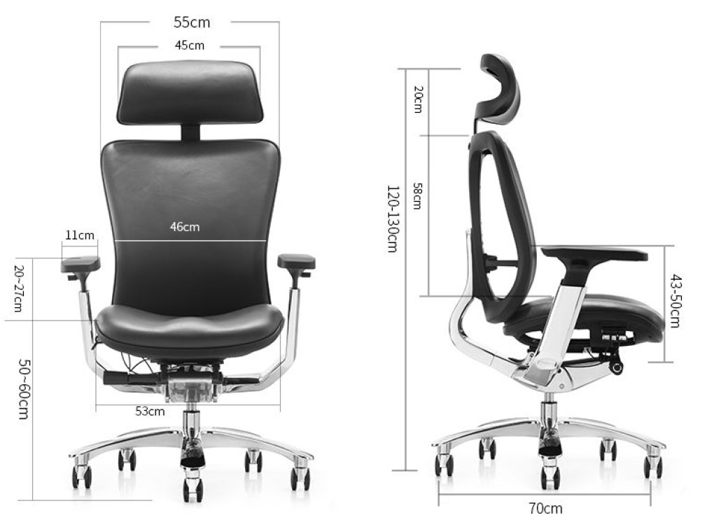 TITANIUM 901 FEKETE VALÓDI BŐR IRODASZÉK