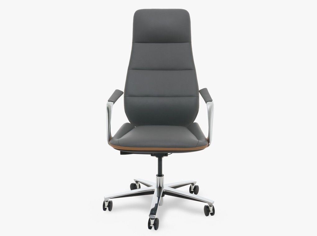 TITANIUM 101J-03 SZÜRKE VALÓDI BŐR IRODASZÉK