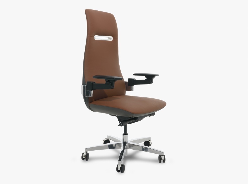 TITANIUM 201JX BARNA/SZÜRKE VALÓDI BŐR IRODASZÉK