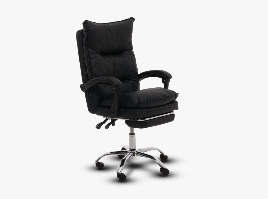 Irodaszék Jack 104 fekete textilbőr + lábtartó