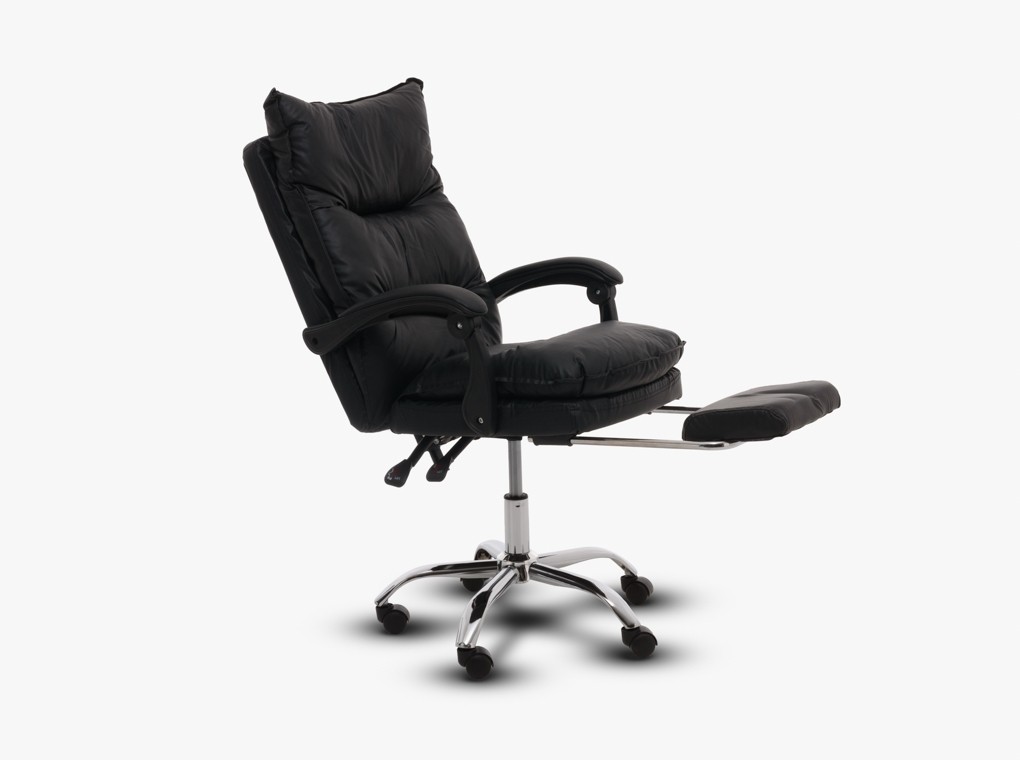 Irodaszék Jack 104 fekete textilbőr + lábtartó