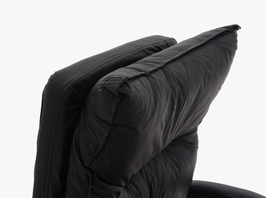 Irodaszék Jack 104 fekete textilbőr + lábtartó