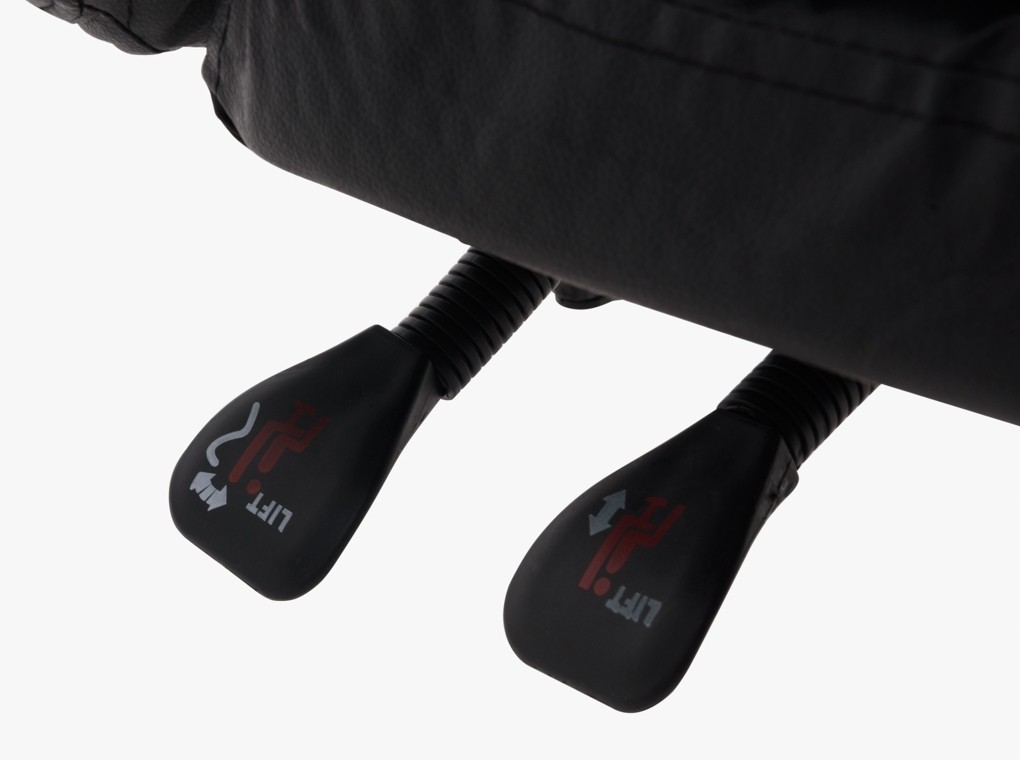 Irodaszék Jack 104 fekete textilbőr + lábtartó