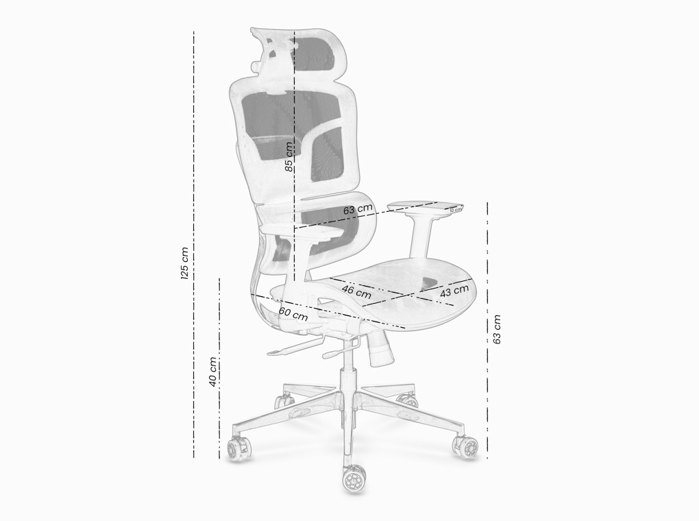 WINNIPEG A7012 (YP-05) FEKETE MESH ERGONÓMIKUS IRODASZÉK