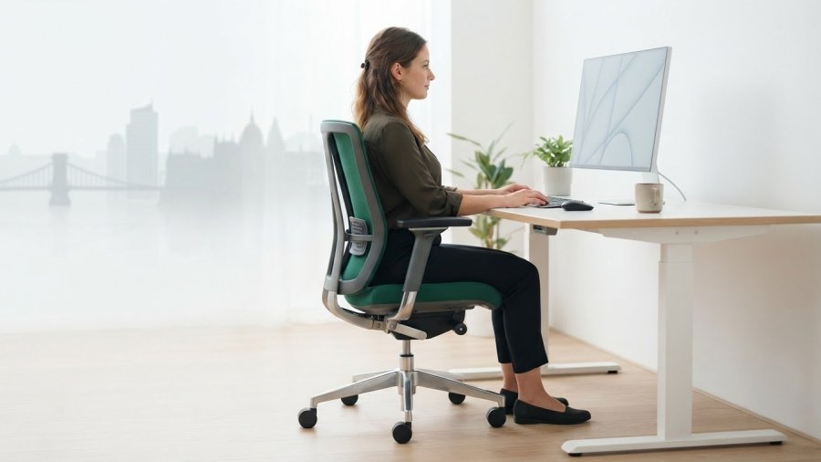 Irodaszék hátfájás ellen: Ergonomikus megoldások az egészséges ülésért 2026-ban